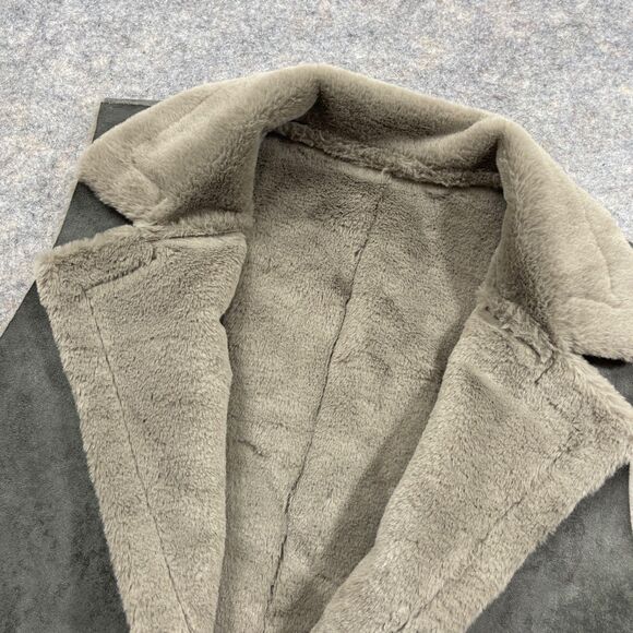 Lauren Ralph Lauren Vest Medium 100% Polyester Front Pockets Faux Fur Lined - Picture 2 of 6